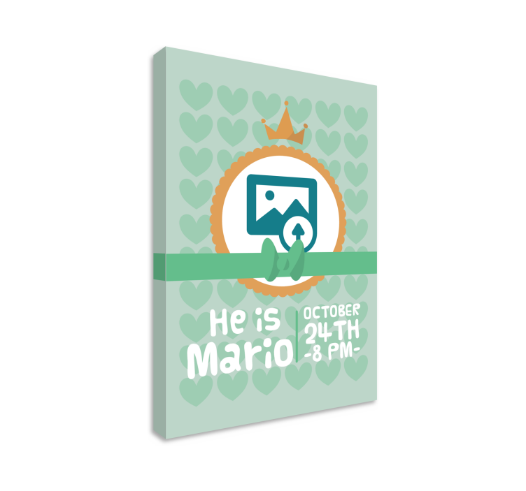 Canvas schilderij baby's he is mario - TenStickers