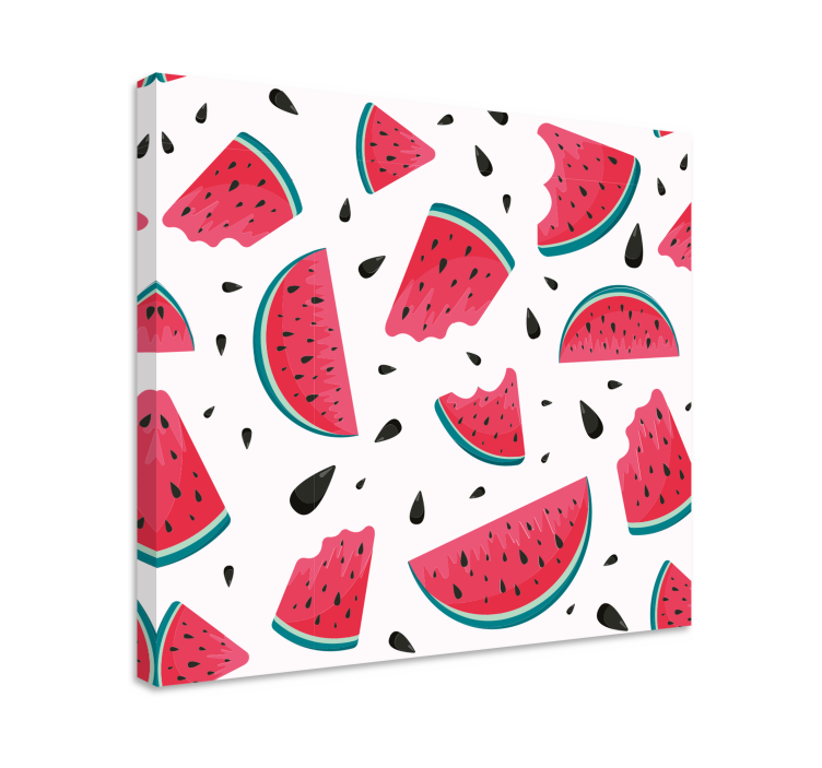 Canvas stilleven en fruit verfrissende watermeloen schijf - TenStickers