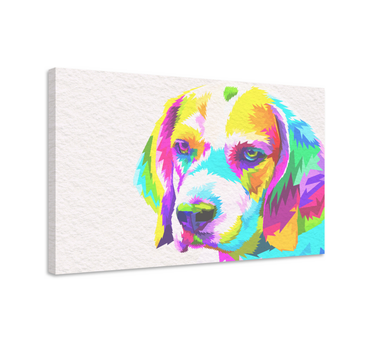 Canvas schilderij honden Aquarel beagle - TenStickers
