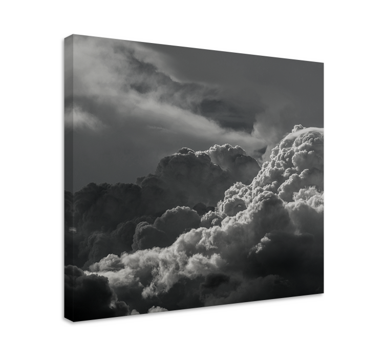 Dramatische wolkenformaties Canvas landschap - TenStickers
