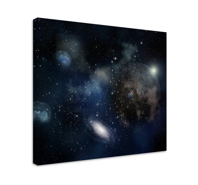 Canvas schilderij dansers galaxy verkenning thema - TenStickers
