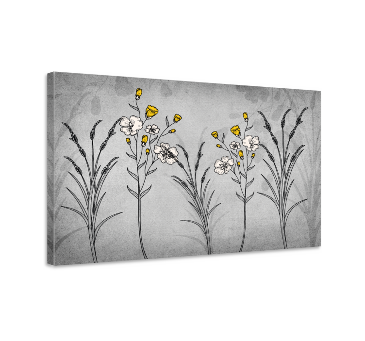 Botanisch bloemmotief Canvas schilderij bloemen en planten - TenStickers