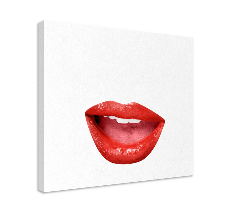 Canvas schilderij mensen en karakters lips portret - TenStickers
