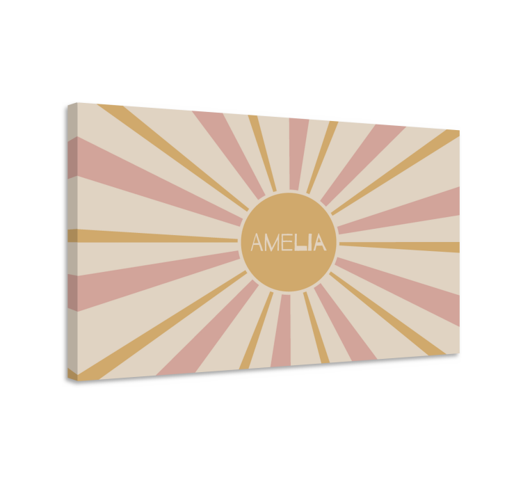 Alphabet canvas schilderij amelia zonneschijn design - TenStickers