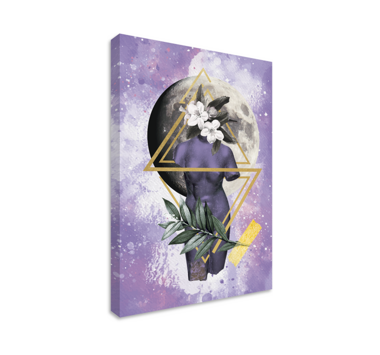 Canvas schilderij lavendel digitale collage - TenStickers