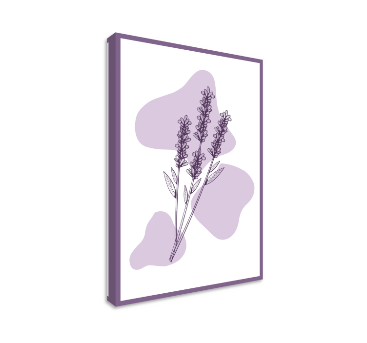 Tekening lavendelplant Canvas schilderijen bloemen - TenStickers