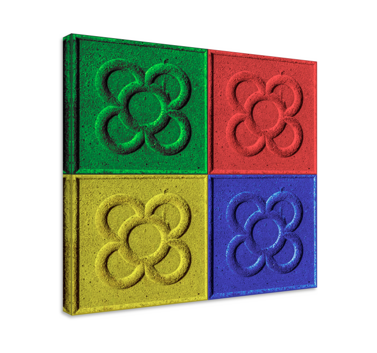 Barcelona panot tegels Canvas schilderij - TenStickers