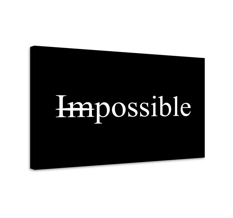 Motiverend canvas schilderij "im-possible" - TenStickers