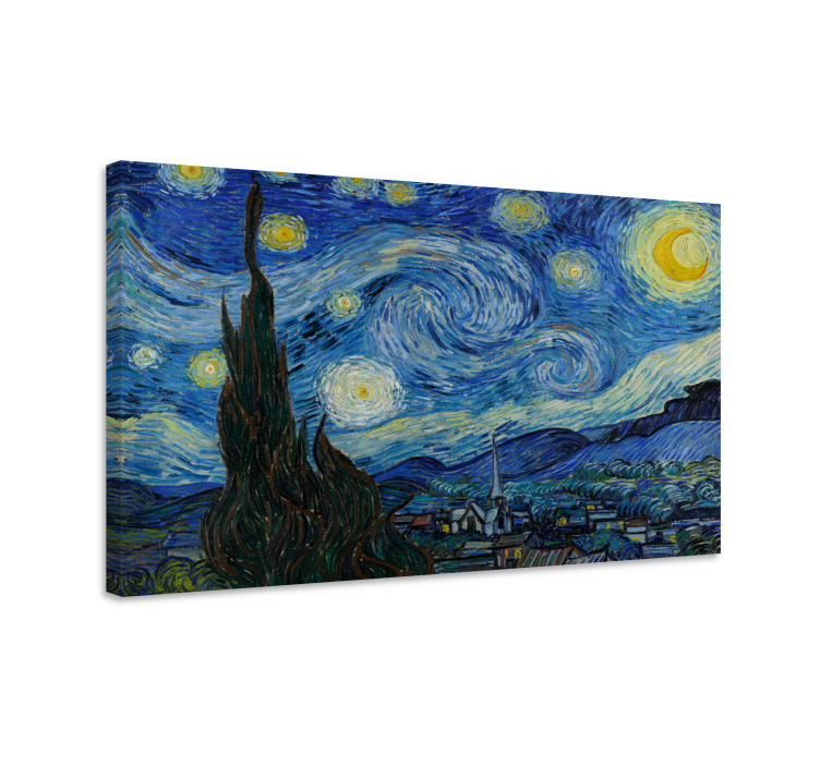 Sterrennacht van Van Gogh canvas schilderij - TenStickers