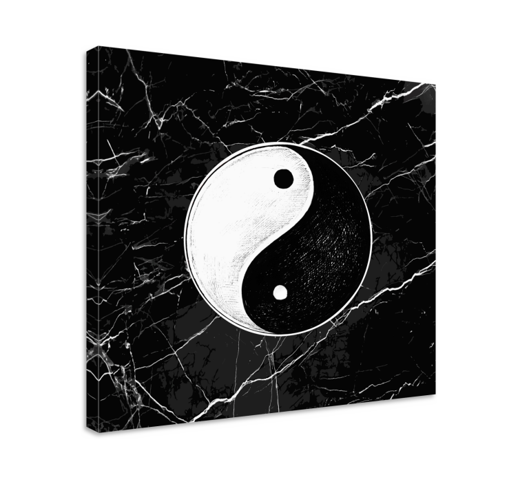 Yin yang marmer Canvas schilderij oriental - TenStickers