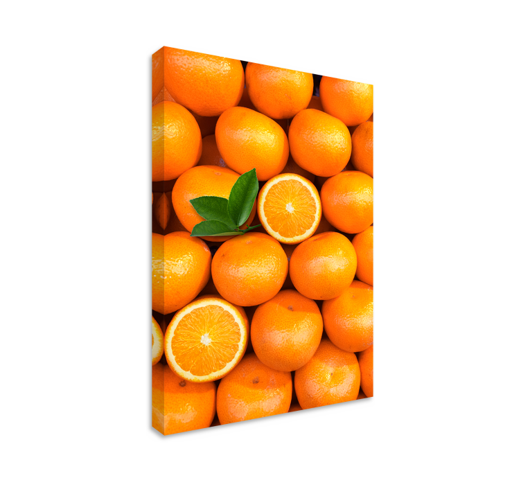Sinaasappelen Canvas stilleven en fruit - TenStickers