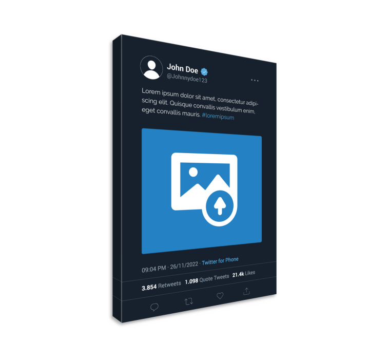 x twitter-scherm Gepersonaliseerde canvas schilderij - TenStickers