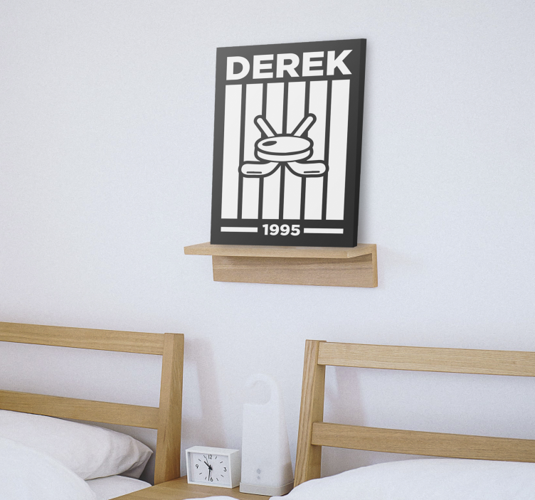 Gepersonaliseerd hockeyontwerp Canvas schilderij jongeren - TenStickers