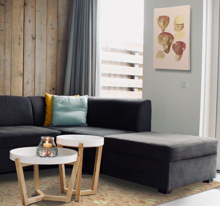 Paddenstoelencollectie Canvas schilderij bloemen en planten - TenStickers