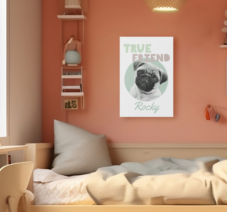 Echte vriend Gepersonaliseerde canvas schilderij - TenStickers