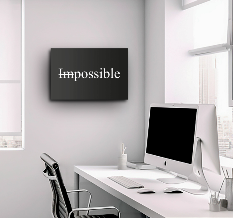 Motiverend canvas schilderij "im-possible" - TenStickers