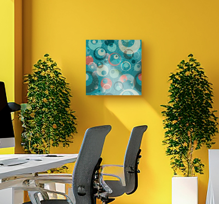 Abstracte cirkels Canvas schilderij kunst - TenStickers