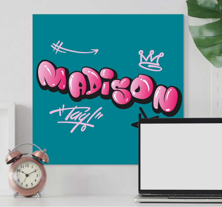 Alphabet canvas schilderij creatief naam ontwerp - TenStickers