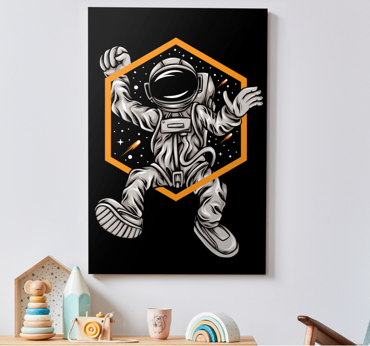Astronaut levitatie Canvas schilderij mensen en karakters - TenStickers