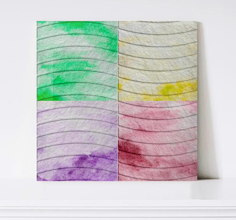 Barcelona Ramblas tegels canvas schilderij - TenStickers