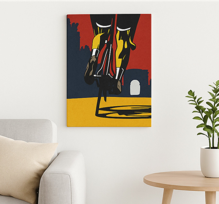 Benen dicht canvas schilderij sporten - TenStickers