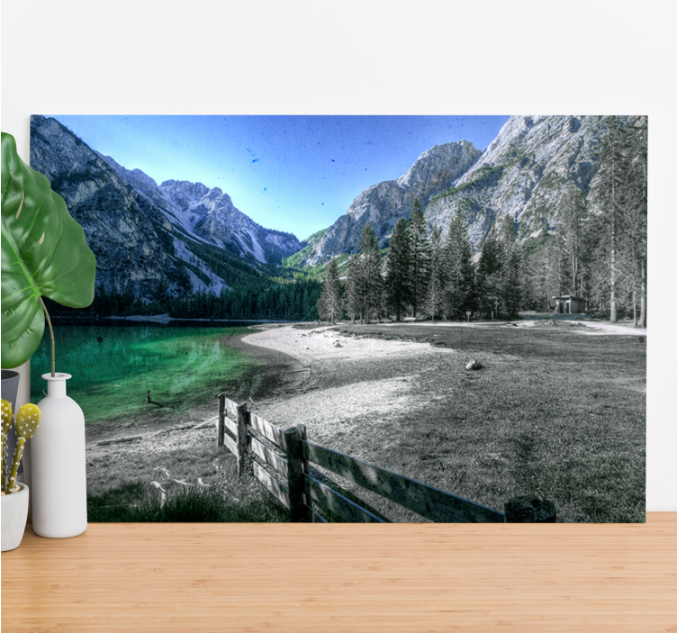 Canvas landschap bergmeer sereniteit - TenStickers