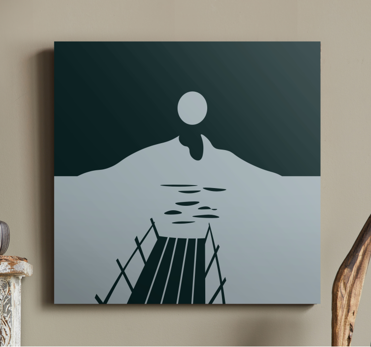 Canvas landschap pier over water - TenStickers