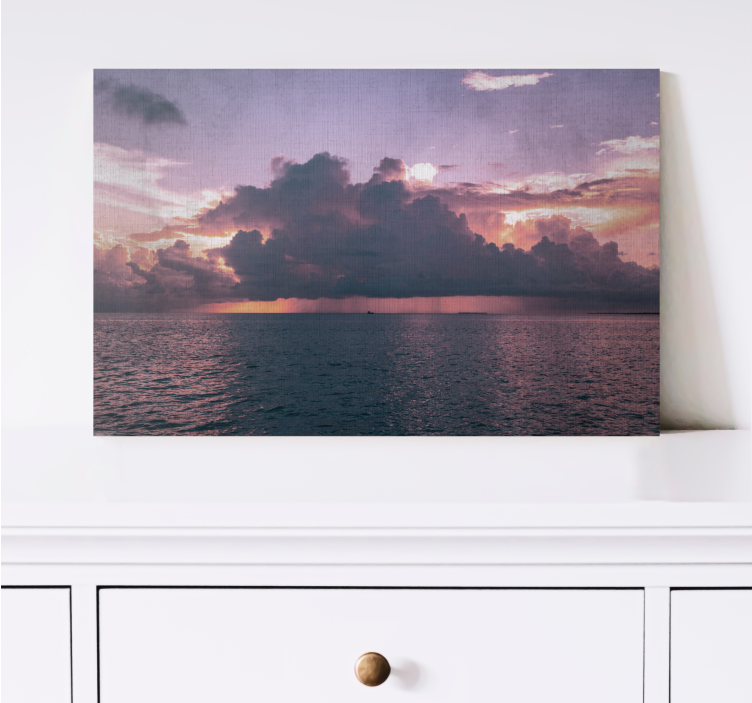 Canvas landschap vredige oceaan dusk - TenStickers