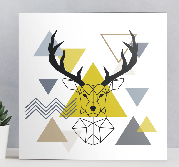 Canvas schilderij herten Geometrische hert - TenStickers