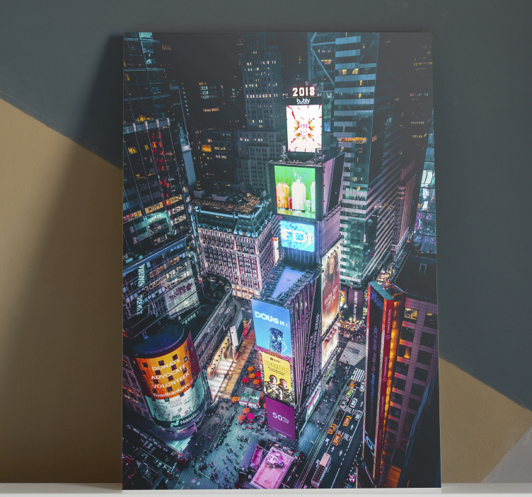 Canvas schilderij landen en steden Time square new york - TenStickers