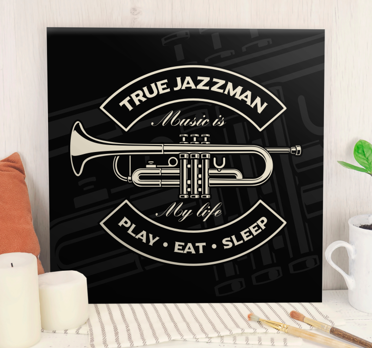 Canvas schilderij muziek Echte jazzman - TenStickers