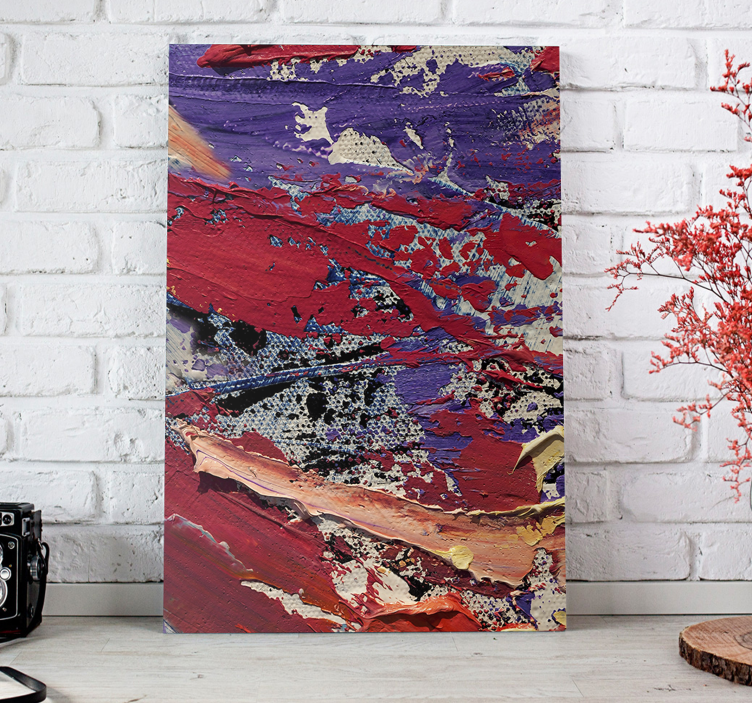 Canvas schilderij abstract dynamische kleurstroom - TenStickers