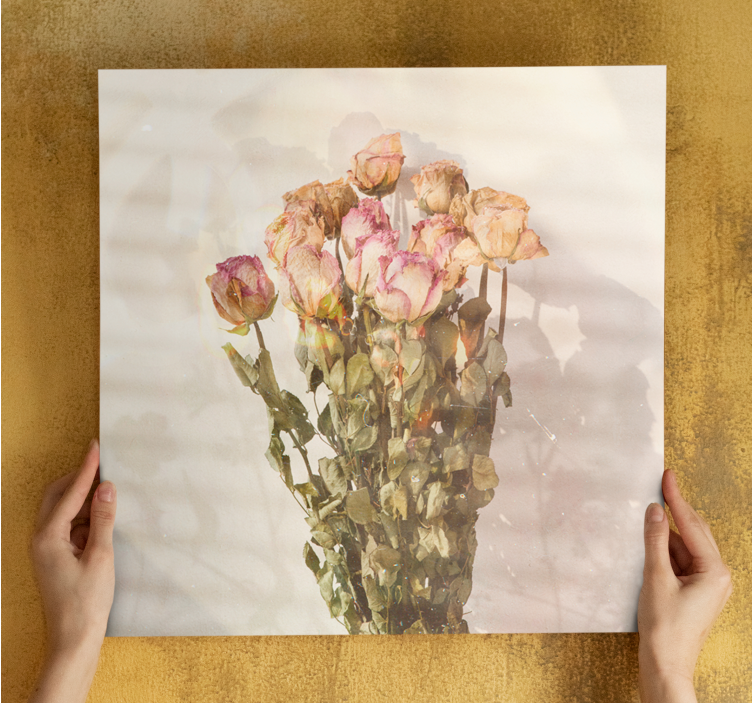 Canvas schilderij bloemen en planten boeket rozen - TenStickers