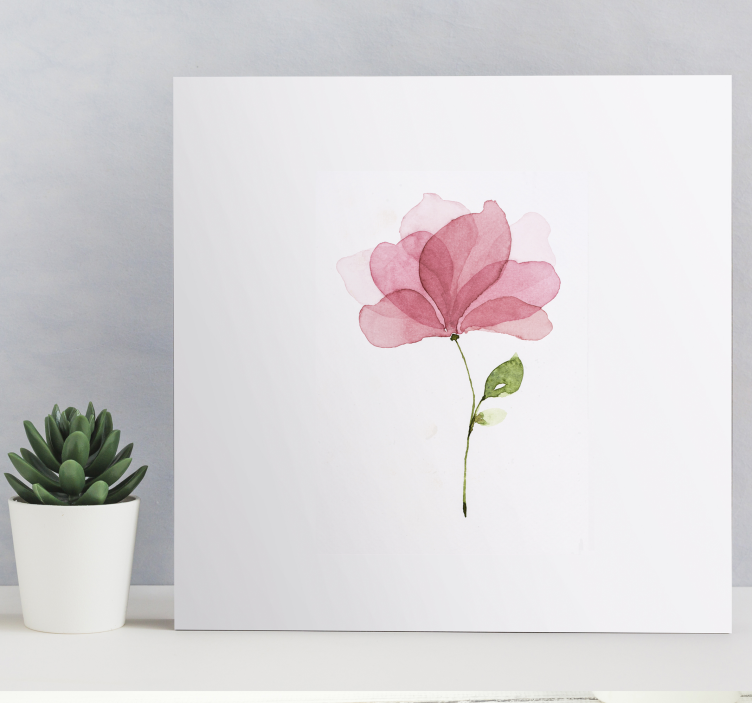 Canvas schilderij bloemen en planten delicate roze bloesem - TenStickers