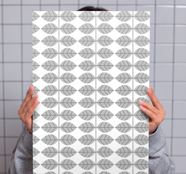 Canvas schilderij bloemen en planten gestileerd bladpatroon - TenStickers