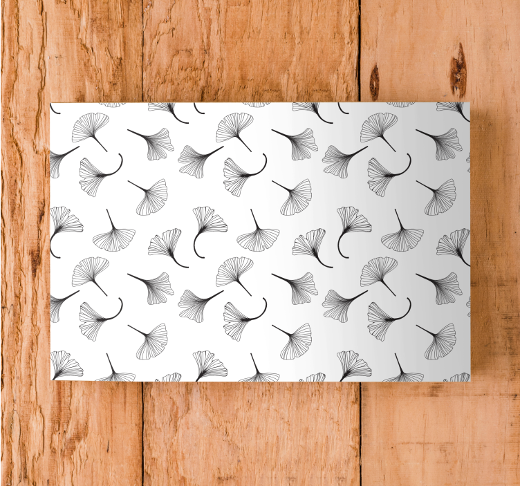 Canvas schilderij bloemen en planten ginkgo blad inspiratie - TenStickers