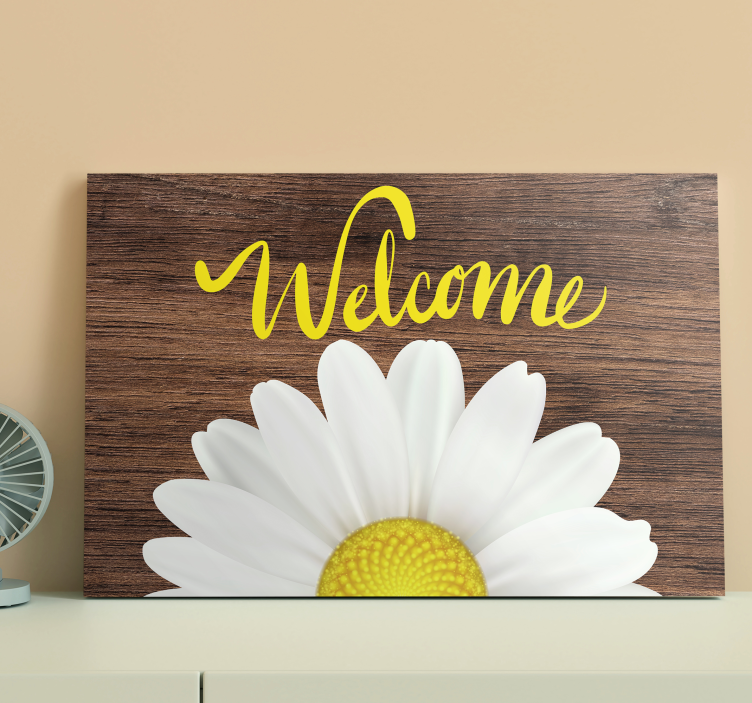 Canvas schilderij bloemen en planten helder daisy groet - TenStickers