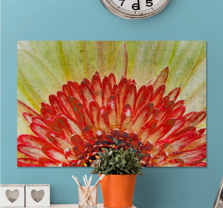 Canvas schilderij bloemen en planten levendig bloemdetail - TenStickers