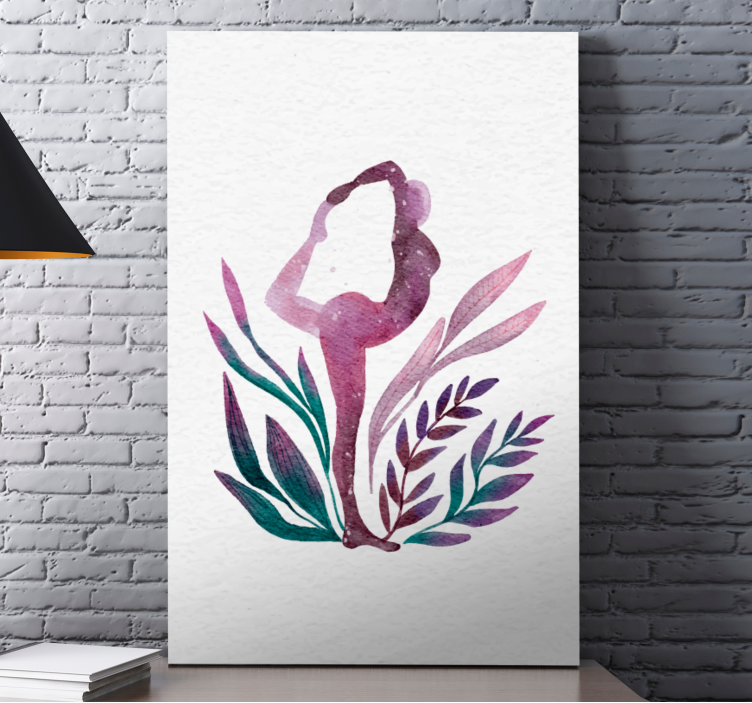 Canvas schilderij dansers elegante ballet silhouet - TenStickers