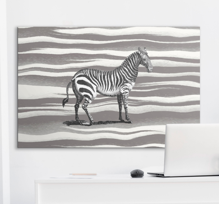 Canvas schilderij dieren zebra strepen design - TenStickers