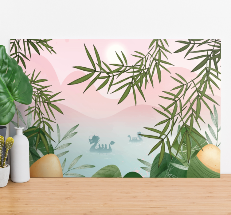 Canvas schilderij dinosaurus majestueus meerbeest - TenStickers