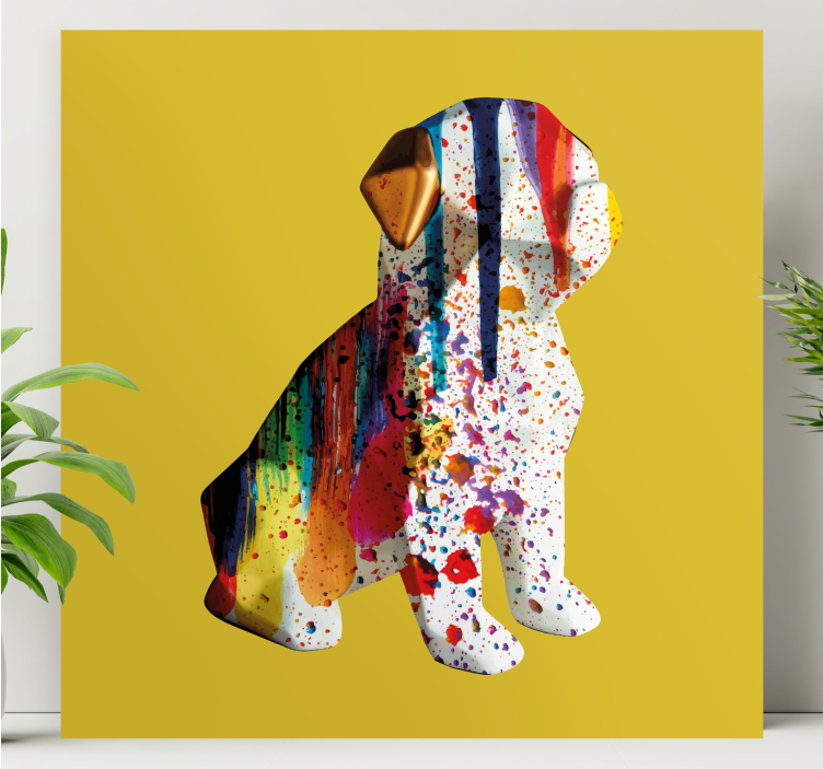 Canvas schilderij hars hond decoratie - TenStickers