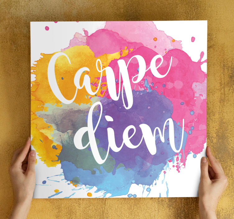 Canvas schilderij tekst carpe diem kunst - TenStickers