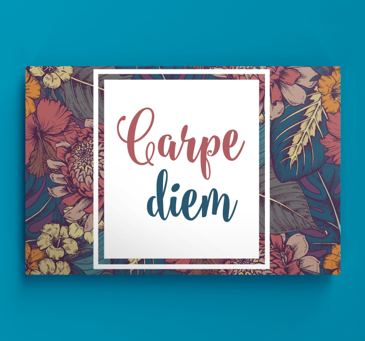 Canvas schilderij tekst carpe diem motief - TenStickers