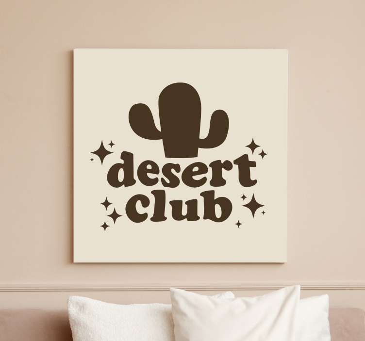 Canvas schilderij tekst desert club - TenStickers