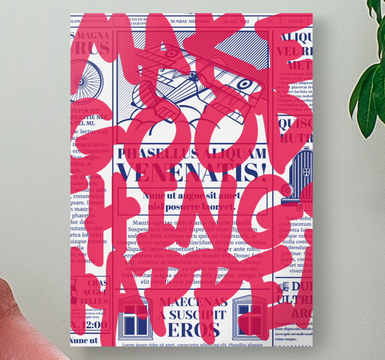 Canvas schilderij tekst maak goede dingen - TenStickers