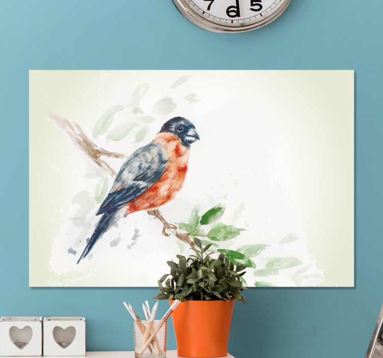 Canvas schilderij vogels vogel op tak - TenStickers
