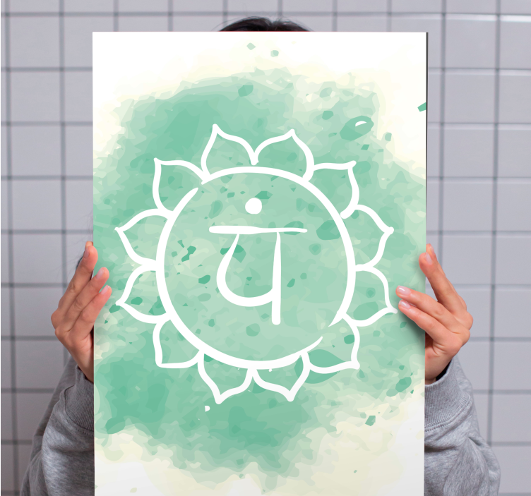 Canvas schilderij zen meditatie symbool - TenStickers