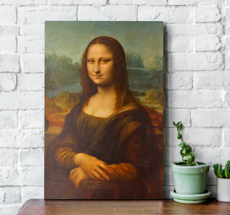 De Mona Lisa Canvas schilderij - TenStickers