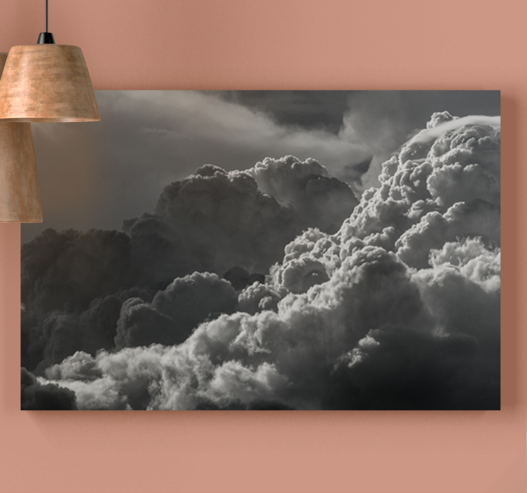 Dramatische wolkenformaties Canvas landschap - TenStickers